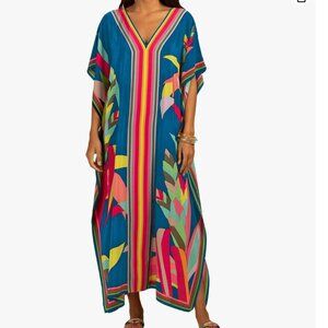 Women Kaftan Dress / Swimsuit Cover Up - Maxi Beach Dress